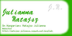 julianna matajsz business card